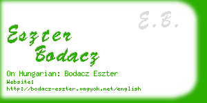 eszter bodacz business card